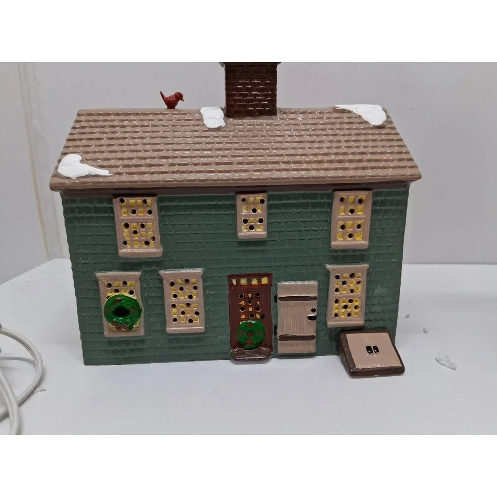 Dept 56 Snow Village Home Sweet Home House And Windmill Lighted W/Box Christmas
